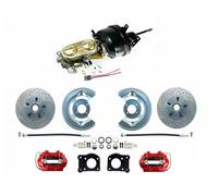 1964-66 Ford MUSTANG Anteriore Rosso Potenza Freno a Disco Kit Xd Rotori