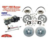 1964-66 MUSTANG Anteriore Potenza Freno a Disco Kit- Profilo Basso Pompa, Forati
