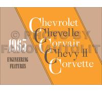 1965 Chevy Ingegneria Caratteristiche Manuale Chevelle II Nova Corvair Impala