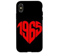 1965 Cuore Vintage 1965 Forma di Cuore Amore 60° Compleanno Custodia per iPhone X/XS