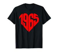1965 Cuore Vintage 1965 Forma di Cuore Amore 60° Compleanno Maglietta
