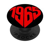 1965 Cuore Vintage 1965 Forma di Cuore Amore 60° Compleanno PopSockets PopGrip Adesivo