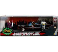 1966 Batmobile Classico 1:24 Diecast Batman Joker Penguin Robin JADA 33737