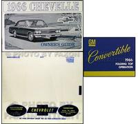 1966 Chevelle Convertible Proprietari Manuale Set Ss Malibu Guiide Top Libro