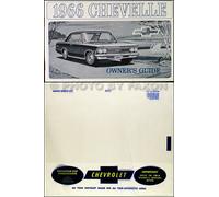 1966 Chevelle Proprietari Manuale Con Busta 66 El Camino Ss Malibu Chevy Guida