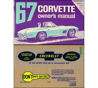 1967 Corvette Sting Raggio Proprietari Manuale Con Busta 67 Chevy Guida Libro