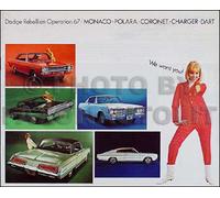 1967 Dodge Sales Catalogo Originale Rt Coronet Caricabatterie Dart Polara Monaco