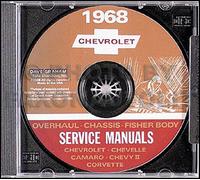 1968 Chevy CD Shop Manual Camaro Chevelle El Camino Corvette Impala Caprice Nova