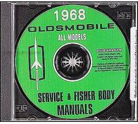 1968 Oldsmobile CD Negozio E Corpo Manuale 88 98 TORONADO 442 Supreme Cutlass