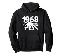 1968 Scimmia - Anno Zodiacale Cinese Personalizzato Word Art Felpa con Cappuccio