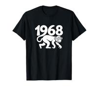 1968 Scimmia - Anno Zodiacale Cinese Personalizzato Word Art Maglietta
