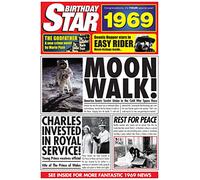 1969 Birthday Gifts - 1969 DVD History Film and 1969 Birthday Star Greeting Card