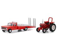 1969 Camión Rampa Ford F-350 + 1985 Tractor Ford 5610 "H.D. Truck Series 16" 1:64 Greenlight 33160A