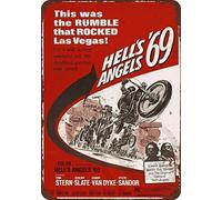 1969 Hell'S Angels '69 Movie Vintage Riproduzione Insegne decorative Targa in metallo latta segnale di avvertimento 20,3 x 30,5 cm