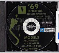 1969 Pontiac Negozio Manuale E Corpo Riparazione CD Tempest Gto Giudice Trans Am