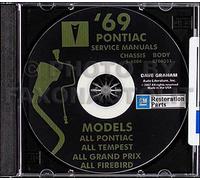 1969 Pontiac Negozio Manuale E Corpo Riparazione CD Tempest Gto Giudice Trans Am