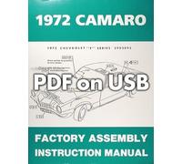 1970 1971 1972 Camaro Fabbrica Montaggio Manuale Su USB Chevrolet Rs Ss Z28