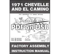 1970-1971-1972 Chevelle Montaggio Manuale Su USB Monte Carlo El GMC Sprint
