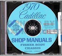 1970 Cadillac Negozio Manuale E Corpo Riparazione CD Calais Deville Eldorado