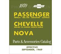 1970 Chevrolet Illustrato Parti Libro Chevelle El Camino Monte Carlo Nova Impala