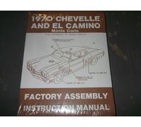 1970 Chevy Chevelle Monte Carlo El Camino Montaggio Istruzioni Manuale Fabbrica