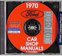 1970 Ford Negozio Manuale CD Torino Ranchero MUSTANG Segno III Lincoln Mercury