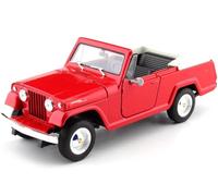 1970 Jeep Jeepster Commando Convertible Rojo/Blanco 1:24 Welly 24117