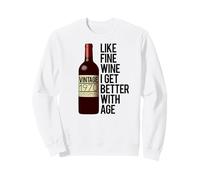 1970 Like FINE Wine I Get Better with Age Birthday Meme Felpa