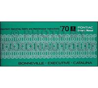 1970 Pontiac Proprietari Manuale Bonneville CATALINA Executive Istruzioni