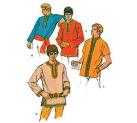 1970s Cucito Motivo, Uomo Dashiki Camicia - Giropetto: 107cm - 112cm (106cm -