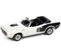 1971 Plymouth Barracuda Cabrio SNO Bianco w/Nero Hemi Tabelloni per le affissioni laterali el 1971 Edizione Limitata 7418 Pezzi Worldwide Muscle Cars USA 1/64 Diecast Modello Johnny Lightning