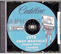 1972 Cadillac Negozio Manuale E Corpo Riparazione CD Calais Deville Eldorado