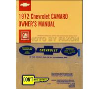1972 Camaro Proprietari Manuale Con Busta 72 Rs Ss Z28 Z 28 Chevy Guida Libro