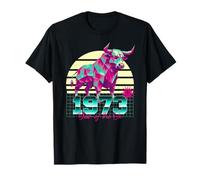 1973 Anno del Bue Compleanno 80 Segno Zodiacale Cinese retrò Maglietta