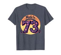 1973 Donne Made in all Original Parts Retro Pace Compleanno Maglietta, Uomo, Pervinca, 5XL