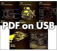 1973 Ford Negozio Manuale USB Torino Ranchero Gran MUSTANG Galaxie Ltd