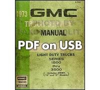 1973 GMC Camion Negozio Manuale USB Sierra Pickup JIMMY Van Suburban 1500-3500