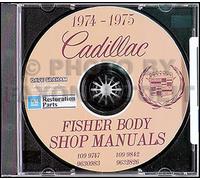 1974 1975 Cadillac CD ROM Negozio Manuale E Corpo Riparazione Deville Eldorado