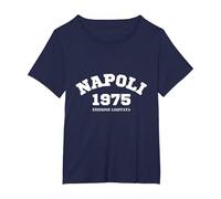 1975 Compleanno Maglia con Testo Divertente Napoli Maglietta, Donna Plus-Size, Navy, 1X