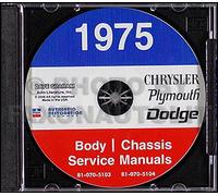 1975 Dodge Negozio Manuale Su CD 75 Freccette Swinger Coronet Monaco Caricatore