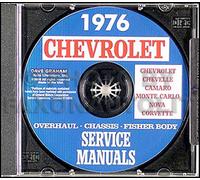 1976 Chevrolet CD Negozio Manuale Set Di 4 Riparazione Corpo Servizio Revisione