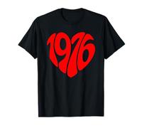 1976 Cuore Vintage 1976 Forma di Cuore Amore 50° Compleanno Maglietta