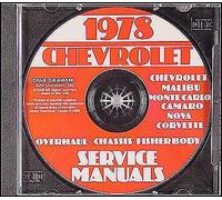 1978 Chevy Negozio Manuale CD Corvette Camaro El Impala Caprice Monte Carlo