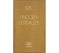 1978 Lincoln Versailles di Istruzioni Manuale Originale OEM Utente Guida Libro