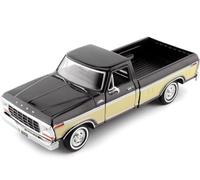 1979 Ford F150 Pickup Custom Negro/Beige 1:24 Motor Max 79346