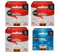 198 Capsule Caffè Modo Mio MIX Miscele - 162 QUALITA ROSSA + 36 DEK CREMOSO per Lavazza A Modo Mio Originali -