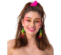 1980s Orecchini Neon 80s Costume Accessorio Orecchini a Clip Donna Bambini