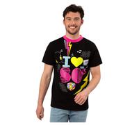 1980s T Shirt Donna 80s Costume Neon Rewind Festival Uomo 80s Accessorio Top