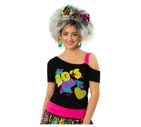 1980s T Shirt Donna 80s Costume Neon Rewind Festival Uomo 80s Accessorio Top