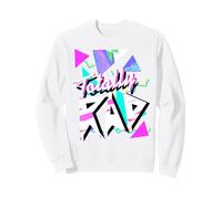 1980's Totally Rad 80s White Tiger Stripe 80s-Partito v.9.1 Felpa